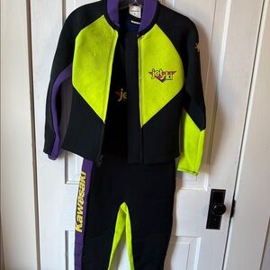 Kawasaki Black and Neon Wetsuit